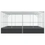 Vogelkäfig aus silbernem Stahl, 418x414x212 cm. von , Füße und Vogelkäfige - Ref: Foro24-172588, Preis: 894,04 €, Rabatt: %