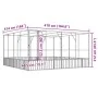 Vogelkäfig aus silbernem Stahl, 418x414x212 cm. von , Füße und Vogelkäfige - Ref: Foro24-172588, Preis: 894,04 €, Rabatt: %
