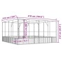 Vogelkäfig aus silbernem Stahl, 418x414x212 cm. von , Füße und Vogelkäfige - Ref: Foro24-172588, Preis: 866,30 €, Rabatt: %