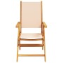 Sillas jardín reclinables 6 uds tela madera maciza y tela beige by , Garden chairs - Ref: Foro24-3214548, Price: 440,67 €, Di...