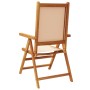 Sillas jardín reclinables 6 uds tela madera maciza y tela beige by , Garden chairs - Ref: Foro24-3214548, Price: 440,67 €, Di...