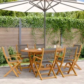 Sillas de jardín reclinables 6 uds madera maciza acacia gris by , Garden chairs - Ref: Foro24-3214569, Price: 402,11 €, Disco...