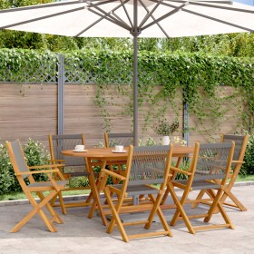 Sillas de jardín reclinables 6 uds madera maciza acacia gris by , Garden chairs - Ref: Foro24-3214569, Price: 406,33 €, Disco...