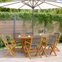 6 verstellbare Gartenstühle aus massivem Akazienholz in Grau von , Gartenstühle - Ref: Foro24-3214569, Preis: 406,33 €, Rabat...