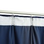 Cortinas opacas ganchos 2 pzas terciopelo azul oscuro 140x175cm