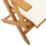 Faltbare Gartenstühle, 4 Stück, Massivholz und cremefarbener Stoff. von , Gartenstühle - Ref: Foro24-3214574, Preis: 216,38 €...