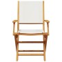 Sillas jardín plegables 8 uds tela madera maciza y tela crema by , Garden chairs - Ref: Foro24-3214576, Price: 436,57 €, Disc...