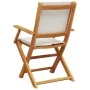Sillas jardín plegables 8 uds tela madera maciza y tela crema by , Garden chairs - Ref: Foro24-3214576, Price: 436,57 €, Disc...