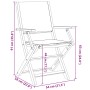 Faltbare Gartenstühle, 8 Stück, Massivholz und cremefarbener Stoff. von , Gartenstühle - Ref: Foro24-3214576, Preis: 436,57 €...