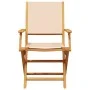 Faltbare Gartenstühle, 4 Stück, Massivholz und beige Stoff von , Gartenstühle - Ref: Foro24-3214583, Preis: 255,20 €, Rabatt: %