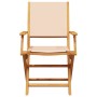 Sillas de jardín plegables 4 uds madera maciza y tela beige by , Garden chairs - Ref: Foro24-3214583, Price: 260,09 €, Discou...