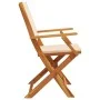 Faltbare Gartenstühle, 4 Stück, Massivholz und beige Stoff von , Gartenstühle - Ref: Foro24-3214583, Preis: 255,20 €, Rabatt: %