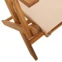 Faltbare Gartenstühle, 4 Stück, Massivholz und beige Stoff von , Gartenstühle - Ref: Foro24-3214583, Preis: 255,20 €, Rabatt: %