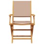 Sillas de jardín plegables 6 uds madera maciza y tela taupe de , Sillas de jardín - Ref: Foro24-3214581, Precio: 399,37 €, De...
