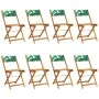 8 verstellbare Gartenstühle aus Massivholz und grünem Stoff von , Gartenstühle - Ref: Foro24-3214624, Preis: 311,73 €, Rabatt: %