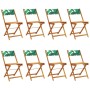 Sillas de jardín reclinables 8 uds madera maciza y tela verde by , Garden chairs - Ref: Foro24-3214624, Price: 317,43 €, Disc...