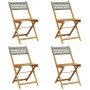 Sillas de jardín plegables 6 uds madera maciza y ratán PE gris by , Garden chairs - Ref: Foro24-3214595, Price: 156,50 €, Dis...