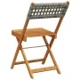 Sillas de jardín plegables 6 uds madera maciza y ratán PE gris by , Garden chairs - Ref: Foro24-3214595, Price: 156,50 €, Dis...