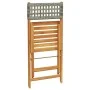 Sillas de jardín plegables 6 uds madera maciza y ratán PE gris by , Garden chairs - Ref: Foro24-3214595, Price: 156,50 €, Dis...