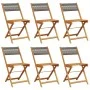 Sillas de jardín reclinables 6 uds madera maciza acacia gris by , Garden chairs - Ref: Foro24-3214605, Price: 241,73 €, Disco...