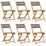 Sillas de jardín reclinables 6 uds madera maciza acacia gris by , Garden chairs - Ref: Foro24-3214605, Price: 246,15 €, Disco...