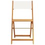 Sillas jardín plegables 6 uds tela madera maciza y tela crema de , Sillas de jardín - Ref: Foro24-3214611, Precio: 211,18 €