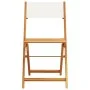 Sillas jardín plegables 6 uds tela madera maciza y tela crema by , Garden chairs - Ref: Foro24-3214611, Price: 223,05 €, Disc...