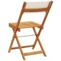 Sillas jardín plegables 6 uds tela madera maciza y tela crema by , Garden chairs - Ref: Foro24-3214611, Price: 223,05 €, Disc...