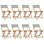 Faltbare Gartenstühle, 8 Stück Massivholz und graues PE-Rattan von , Gartenstühle - Ref: Foro24-3214597, Preis: 305,14 €, Rab...