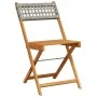 Faltbare Gartenstühle, 8 Stück Massivholz und graues PE-Rattan von , Gartenstühle - Ref: Foro24-3214597, Preis: 299,78 €, Rab...