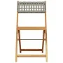 Faltbare Gartenstühle, 8 Stück Massivholz und graues PE-Rattan von , Gartenstühle - Ref: Foro24-3214597, Preis: 299,78 €, Rab...