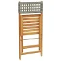 Faltbare Gartenstühle, 8 Stück Massivholz und graues PE-Rattan von , Gartenstühle - Ref: Foro24-3214597, Preis: 299,78 €, Rab...