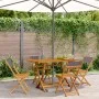 Faltbare Gartenstühle, 4 Stück Massivholz und anthrazitfarbener Stoff von , Gartenstühle - Ref: Foro24-3214613, Preis: 148,31...