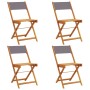 Sillas de jardín plegables 4 uds madera maciza y tela antracita by , Garden chairs - Ref: Foro24-3214613, Price: 145,49 €, Di...
