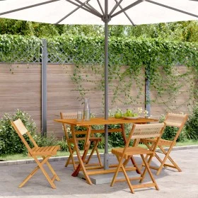 Faltbare Gartenstühle, 4 Stück Massivholz Akazie in Beige. von , Gartenstühle - Ref: Foro24-3214607, Preis: 180,60 €, Rabatt: %