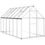 Gewächshaus mit silbernem Aluminiumrahmen 334x169x195 cm von , Gewächshäuser - Ref: Foro24-3266326, Preis: 545,44 €, Rabatt: %