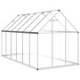 Gewächshaus mit silbernem Aluminiumrahmen 334x169x195 cm von , Gewächshäuser - Ref: Foro24-3266326, Preis: 545,44 €, Rabatt: %