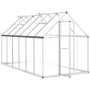 Invernadero con marco base aluminio plateado 334x169x195 cm by , Greenhouses - Ref: Foro24-3266326, Price: 536,94 €, Discount: %