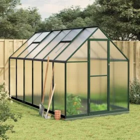 Invernadero con marco base aluminio verde 334x169x202 cm by , Greenhouses - Ref: Foro24-3266330, Price: 620,00 €, Discount: %