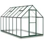 Gewächshaus mit grünem Aluminiumrahmen 334x169x202 cm von , Gewächshäuser - Ref: Foro24-3266330, Preis: 619,98 €, Rabatt: %