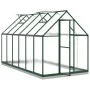 Gewächshaus mit grünem Aluminiumrahmen 334x169x202 cm von , Gewächshäuser - Ref: Foro24-3266330, Preis: 619,98 €, Rabatt: %
