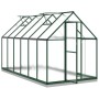 Gewächshaus mit grünem Aluminiumrahmen 334x169x202 cm von , Gewächshäuser - Ref: Foro24-3266330, Preis: 629,91 €, Rabatt: %