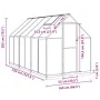 Gewächshaus mit grünem Aluminiumrahmen 334x169x202 cm von , Gewächshäuser - Ref: Foro24-3266330, Preis: 619,98 €, Rabatt: %