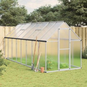 Invernadero con marco base aluminio plateado 445x169x195 cm by , Greenhouses - Ref: Foro24-3266332, Price: 622,84 €, Discount: %