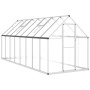 Gewächshaus mit silbernem Aluminiumrahmen 445x169x195 cm von , Gewächshäuser - Ref: Foro24-3266332, Preis: 622,84 €, Rabatt: %