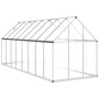 Gewächshaus mit silbernem Aluminiumrahmen 445x169x195 cm von , Gewächshäuser - Ref: Foro24-3266332, Preis: 622,84 €, Rabatt: %