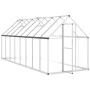 Invernadero con marco base aluminio plateado 445x169x195 cm de , Invernaderos - Ref: Foro24-3266332, Precio: 623,89 €, Descue...