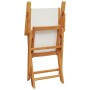 Juego de bistro de 3 piezas tela y madera maciza blanco crema by , Garden sets - Ref: Foro24-3281808, Price: 169,01 €, Discou...