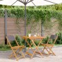 3-teiliges Bistro-Set aus Stoff und massivem Anthrazit-Holz von , Gartensets - Ref: Foro24-3281869, Preis: 135,28 €, Rabatt: %