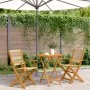 Juego de bistro de 3 piezas polipropileno y madera maciza beige de , Conjuntos de jardín - Ref: Foro24-3281855, Precio: 242,1...